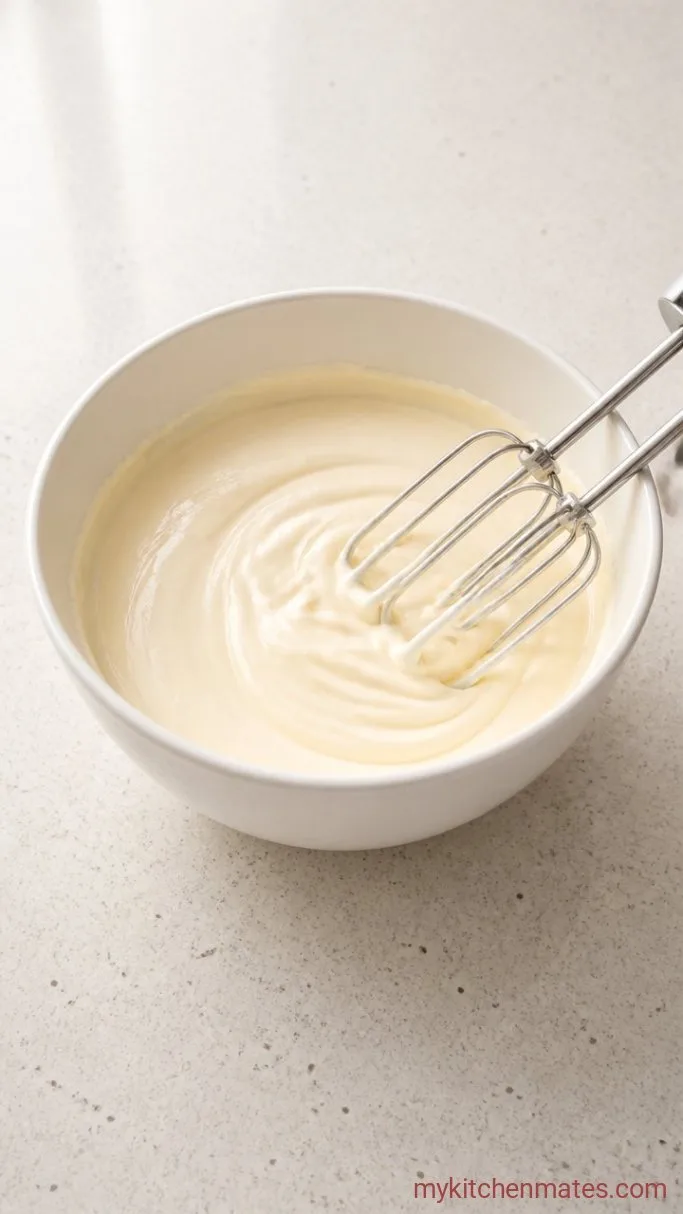 Fudgy Brownie Bottom Cheesecake Step 3: Whip Up the Cheesecake Filling