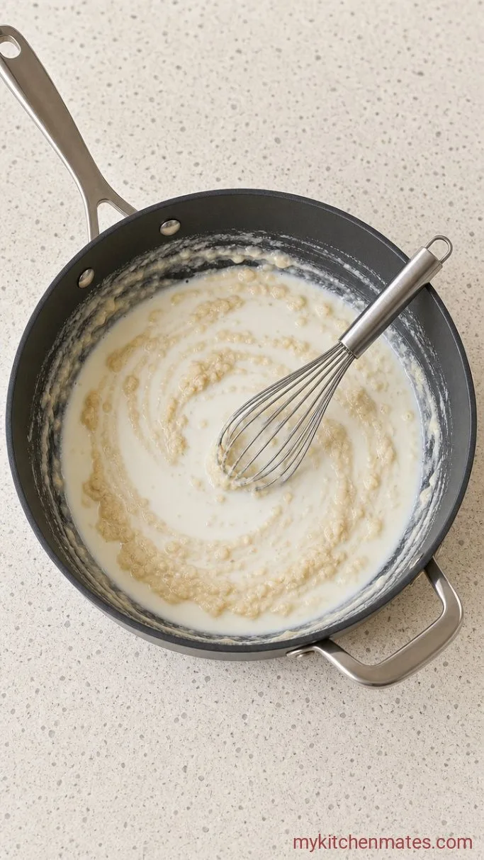 Step 3: Whisk in the Flour and Milk