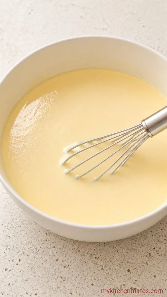 Creamy Sour Cream Apple Pie Step 3: Whisk the Custard