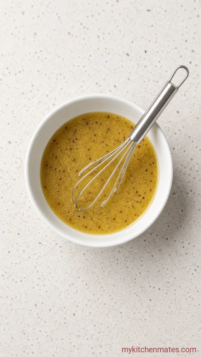 Crispy Fried Potato Salad Step 3: Whisk the Dressing