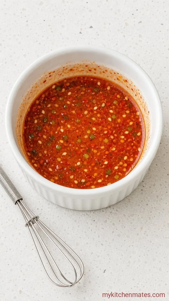 10-Minute Spicy Korean Cucumber Salad (Oi Muchim) Step 3: Whisk the Dressing