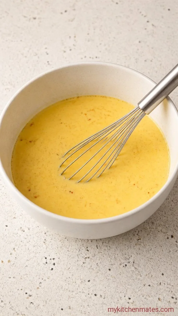 Cheesy Mexican Quiche with Chorizo and Roasted Peppers Step 3: Whisk the Egg Custard