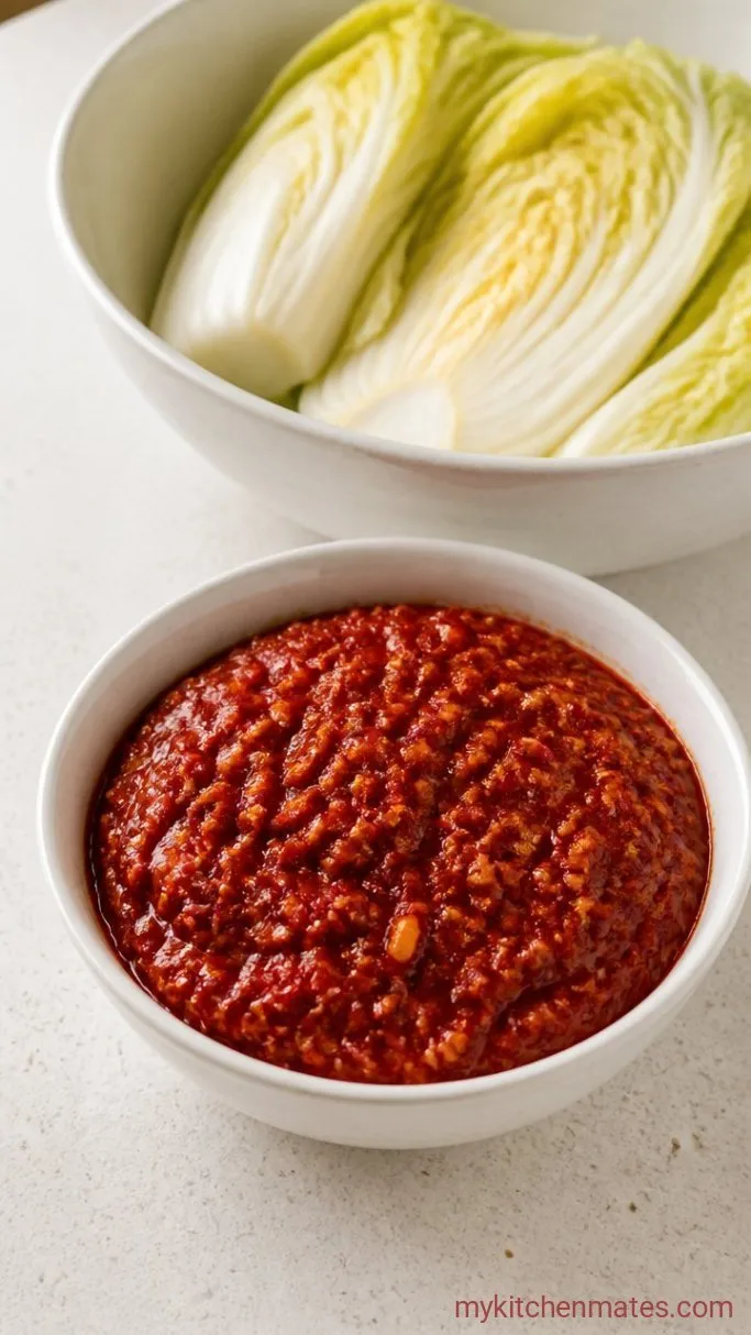 Homemade Napa Cabbage Kimchi Step 3: Whisk the Pepper Paste