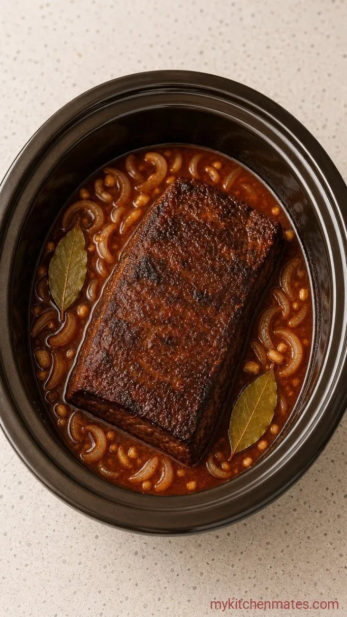 Step 3: Whisk the Sauce and Slow Cook the Brisket