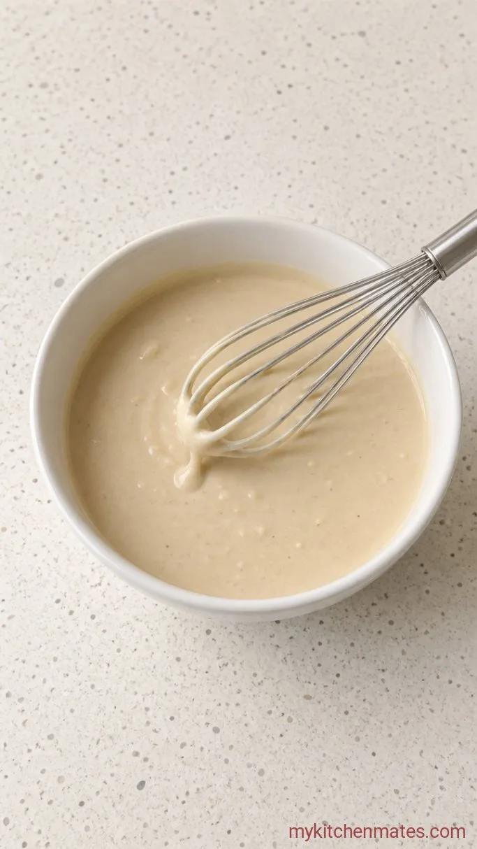 30-Minute Vegan Buddha Bowl Step 3: Whisk the Tahini Dressing