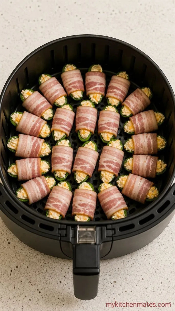 Crispy Air Fryer Jalapeno Poppers (Ready in Under 20 Minutes) Step 3: Wrap with Bacon