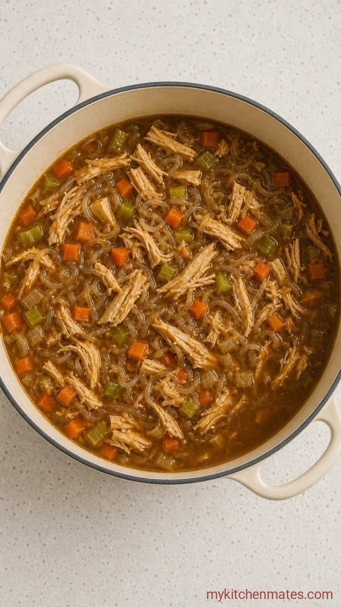 Step 4: Add Chicken and Noodles