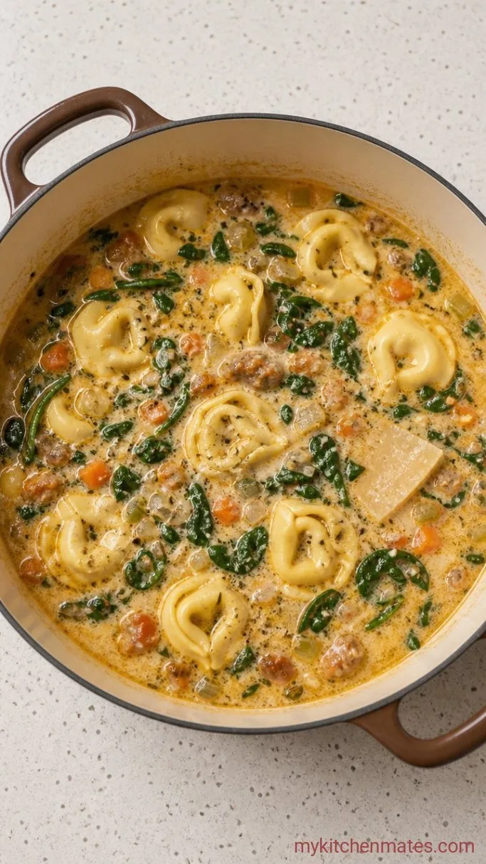 Step 4: Add Cream and Spinach