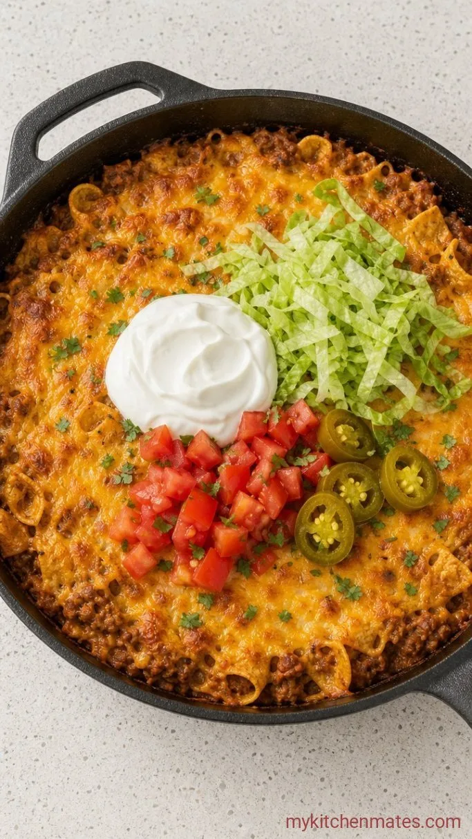 30-Minute Walking Taco Casserole Step 4: Add Fresh Toppings and Serve