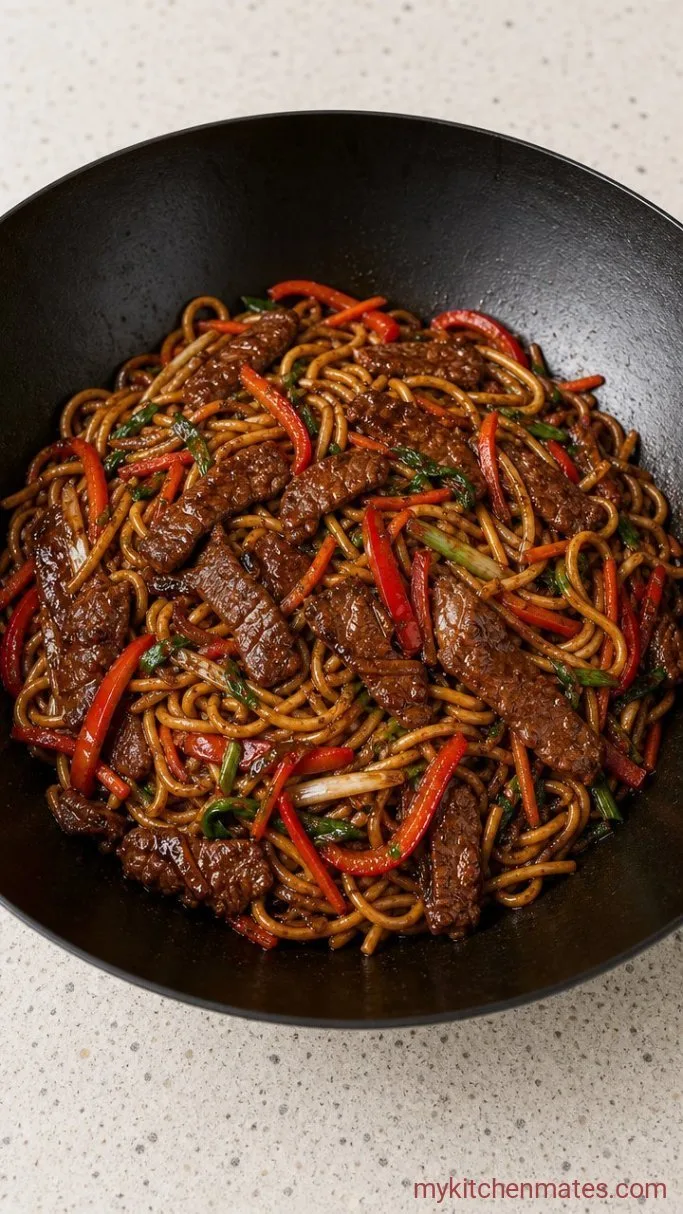 25-Minute Korean Beef Noodles Step 4: Add Noodles and Sauce