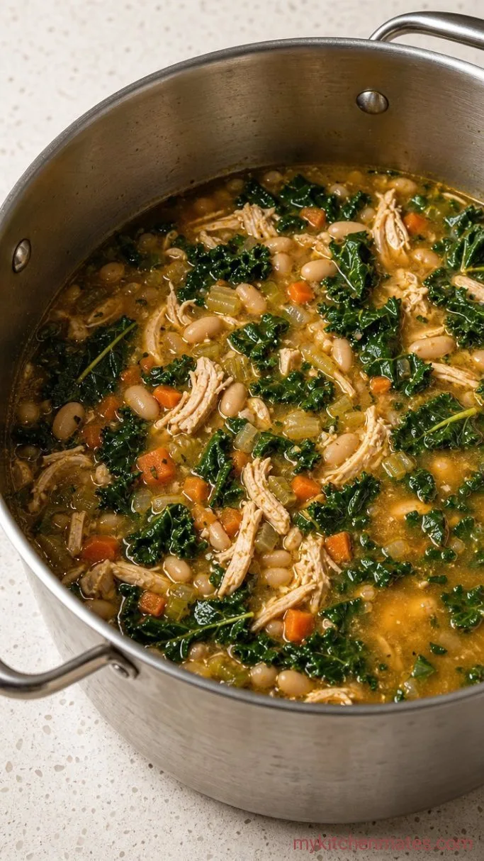 Hearty Chicken Kale Soup Step 4: Add the Beans and Kale