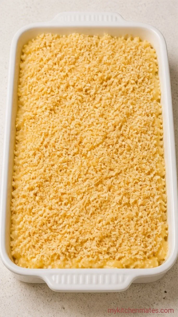 Creamy Baked Alfredo Mac and Cheese Step 4: Add the Crunchy Topping