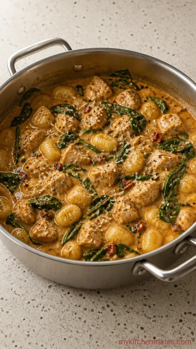 Step 4: Add the Gnocchi and Spinach