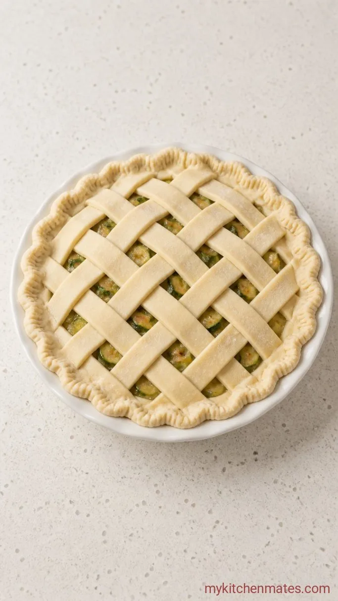 Zucchini Apple Pie (Mock Apple Pie That Actually Tastes Like Apples) Step 4: Add the Top Crust