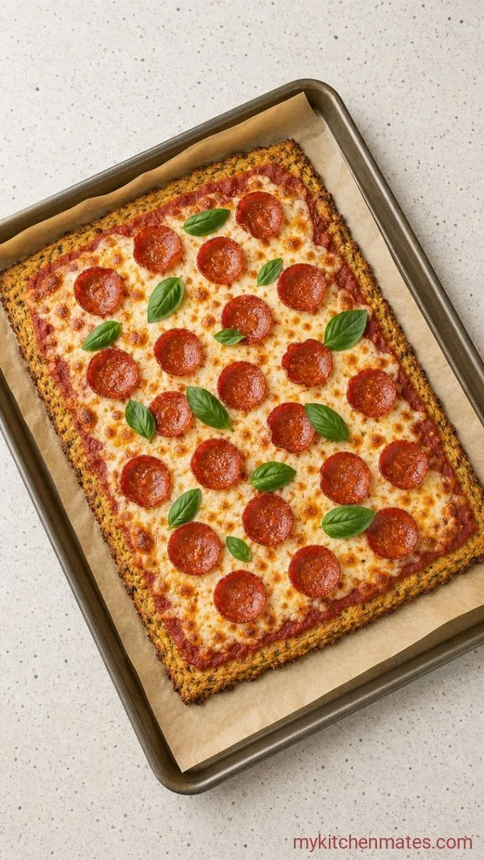 Crispy Zucchini Pizza Crust (4 Ingredients) Step 4: Add Toppings and Broil