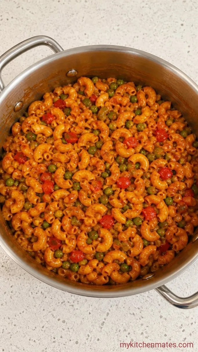 Step 4: Add Veggies and the Macaroni