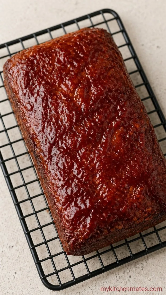 30-Minute Air Fryer Meatloaf Step 4: Air Fry and Glaze