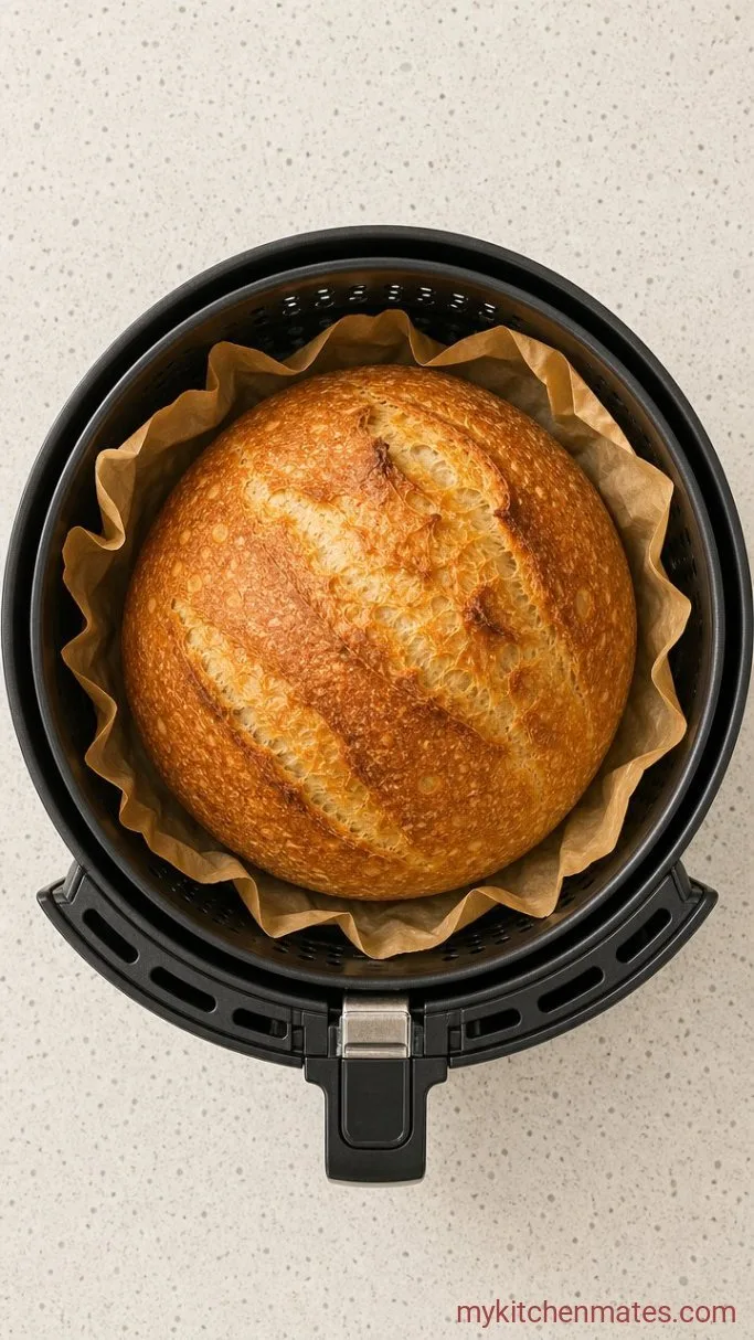 4-Ingredient Air Fryer Bread Step 4: Air Fry the Bread