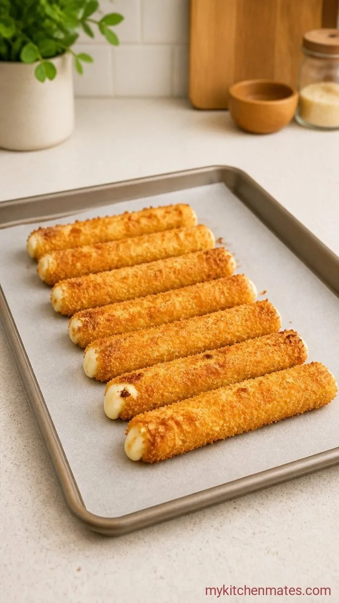 Step 4: Air Fry the Mozzarella Sticks