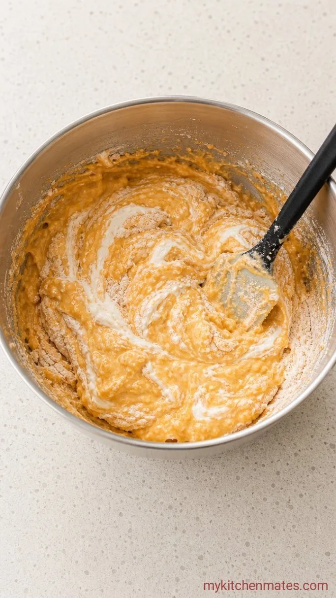 Moist Cranberry Orange Loaf Cake Step 4: Alternate Dry and Sour Cream