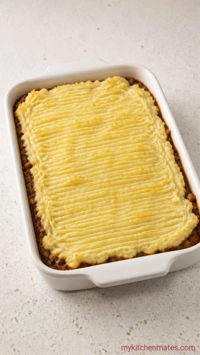 Hearty Gluten-Free Shepherd’s Pie Step 4: Assemble and Bake