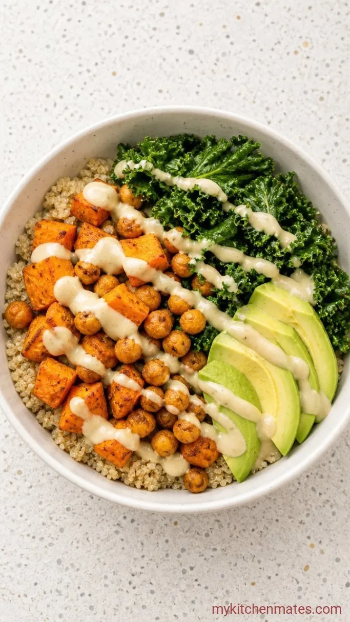 30-Minute Vegan Buddha Bowl Step 4: Assemble and Serve the Bowls