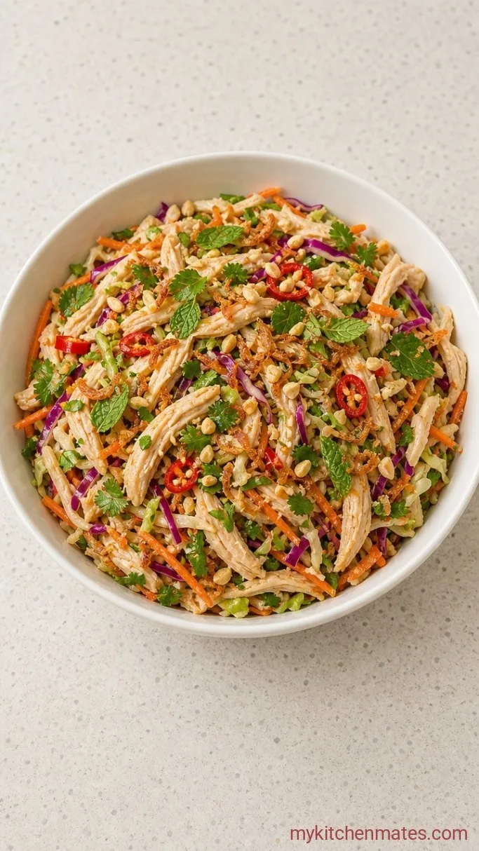 Quick Vietnamese Chicken Salad Step 4: Assemble and Serve