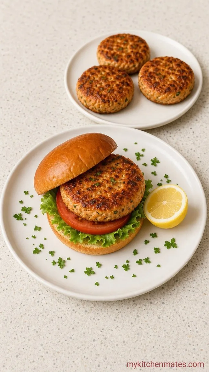 Crispy, Quick Canned Salmon Burgers Step 4: Assemble and Serve