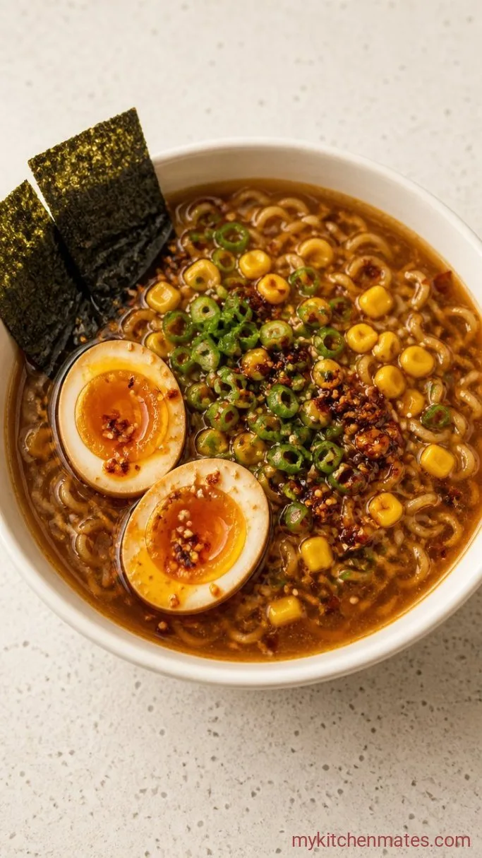 30-Minute Spicy Miso Ramen Step 4: Assemble and Serve