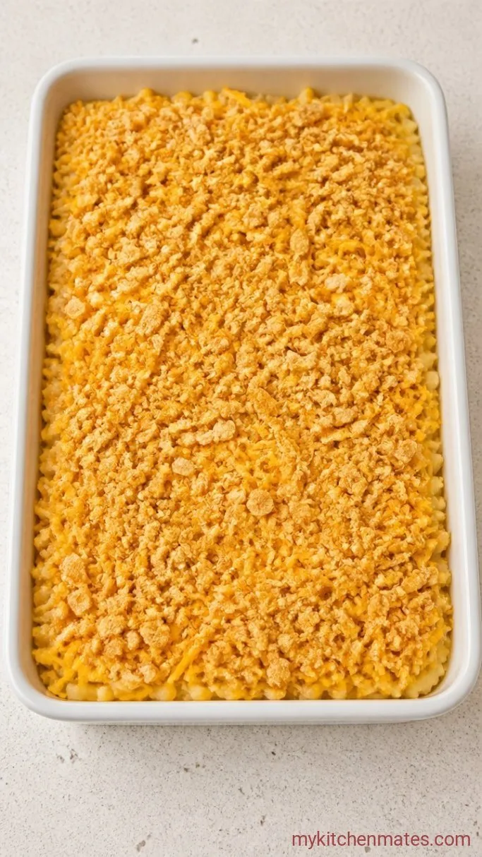 Paula Deen’s Creamy Custard-Style Mac and Cheese Step 4: Assemble the Casserole