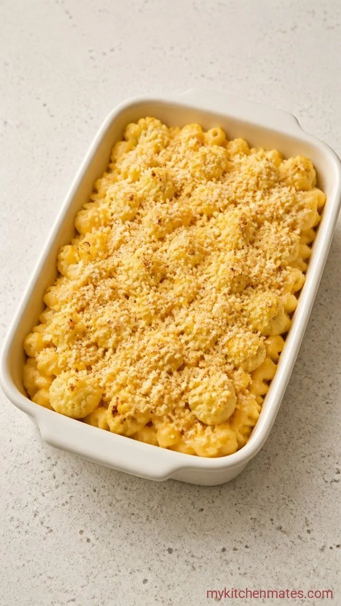 Crispy-Topped Baked Cauliflower Mac and Cheese Step 4: Assemble the Casserole