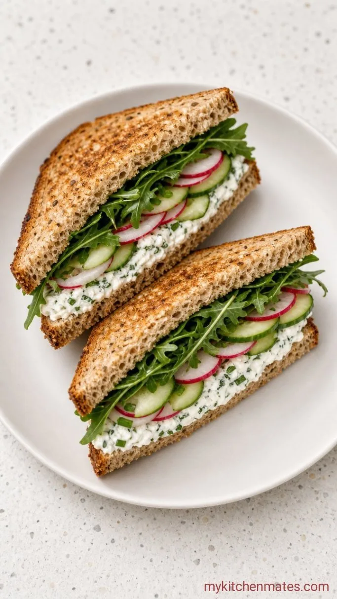 10-Minute Creamy Cottage Cheese Sandwich Step 4: Assemble the Sandwiches and Serve