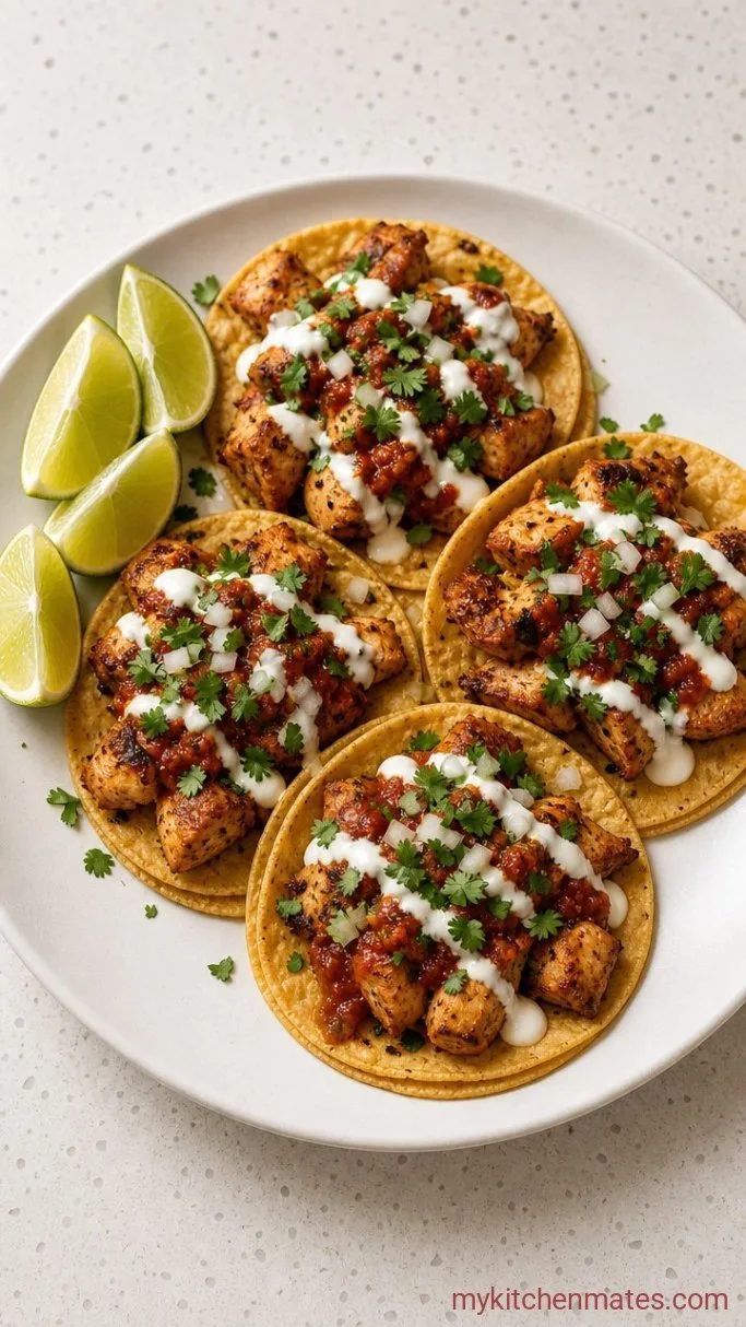 30-Minute Chicken Street Tacos with Charred Salsa Step 4: Assemble the Tacos