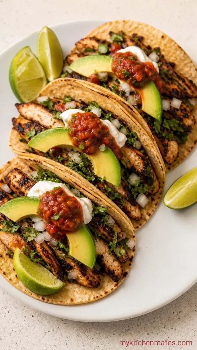 Quick 25-Minute Mexican Chicken Tacos Step 4: Assemble the Tacos