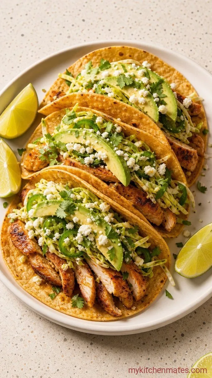 Quick Cilantro Lime Chicken Tacos Step 4: Assemble the Tacos