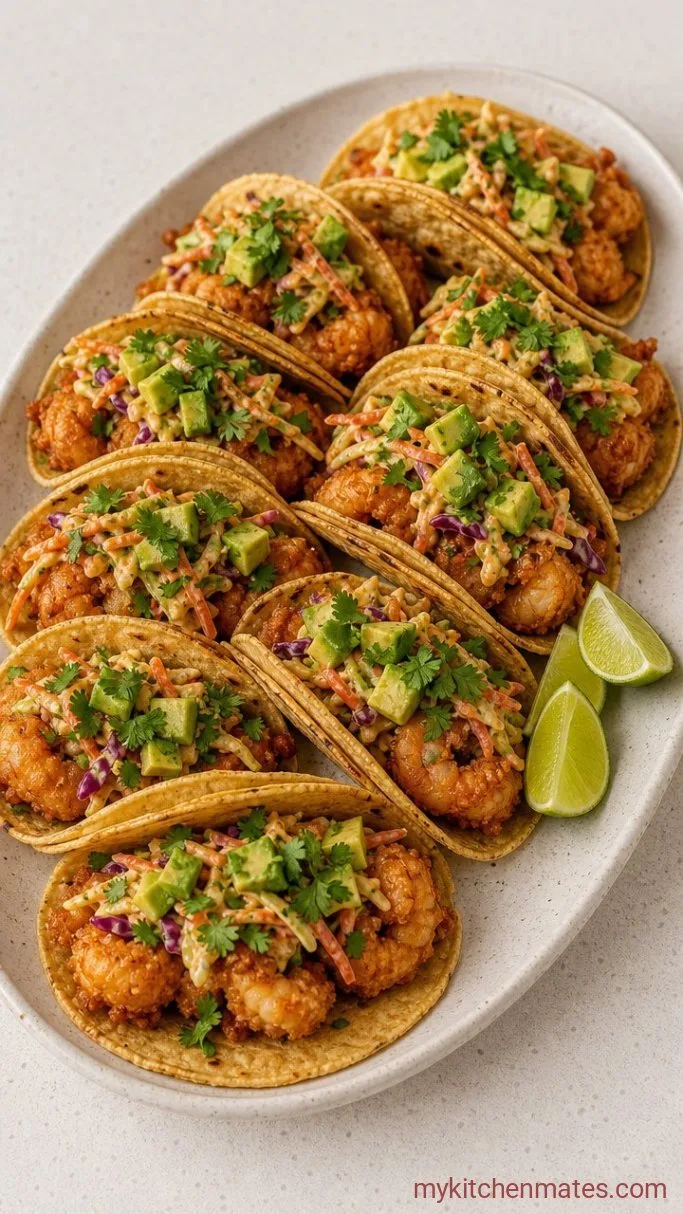 Crispy Baja Shrimp Tacos in 25 Minutes Step 4: Assemble the Tacos