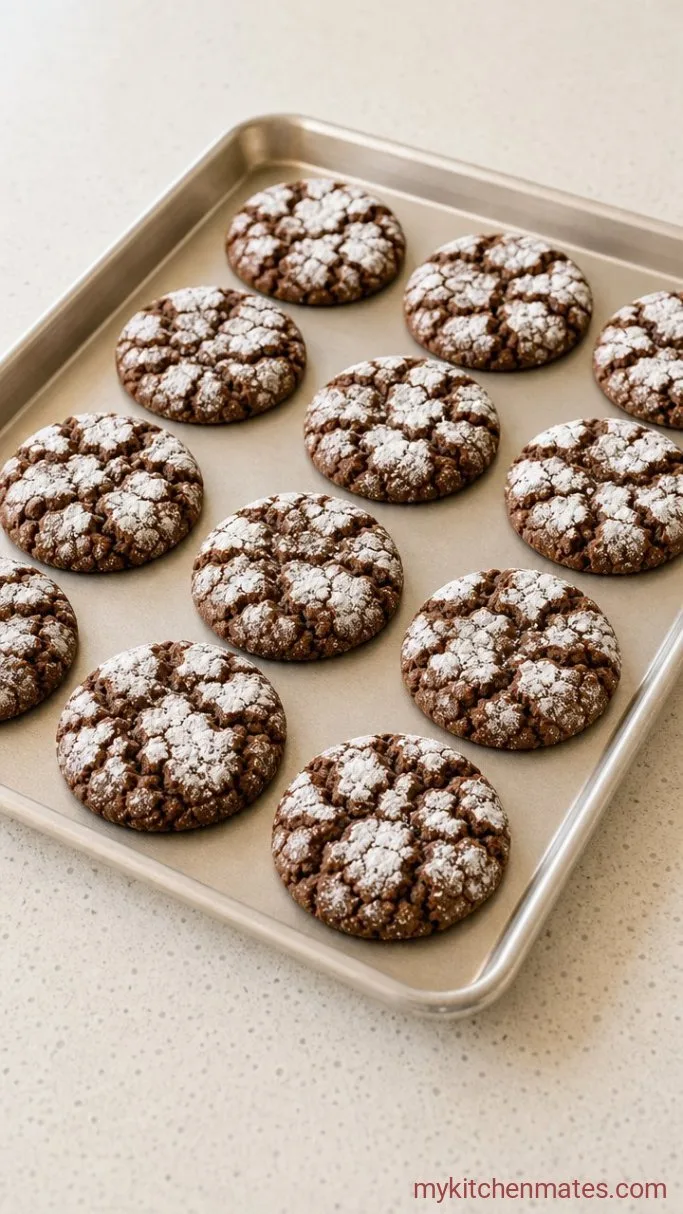 Soft Gingerbread Crinkle Cookies Step 4: Bake and Cool the Cookies