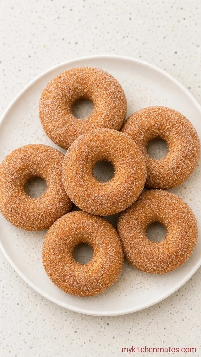 Baked Cottage Cheese Donuts (High Protein, 6 Ingredients) Step 4: Bake and Roll in Cinnamon Sugar