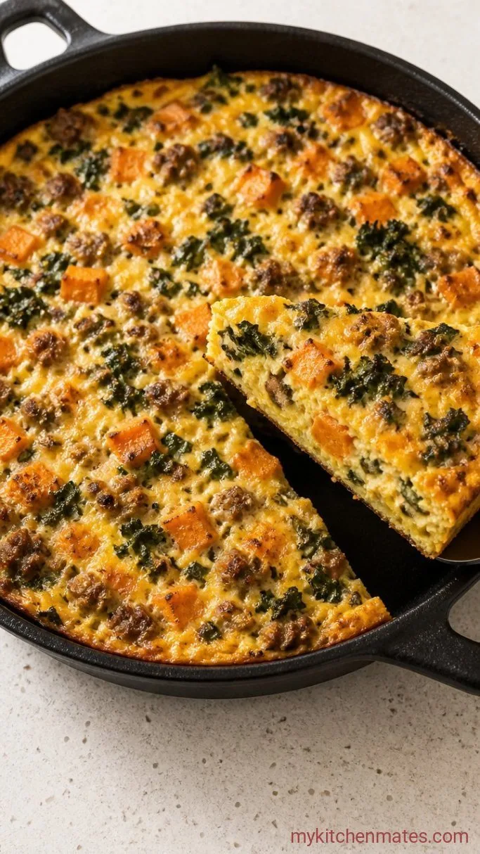 Make-Ahead Paleo Breakfast Casserole with Sausage and Sweet Potatoes Step 4: Bake and Serve the Casserole
