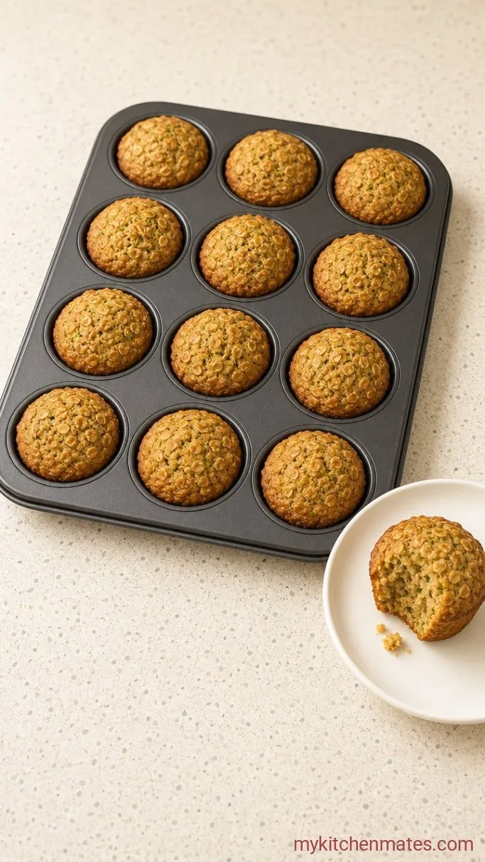 One-Bowl Zucchini Oatmeal Muffins Step 4: Bake and Serve the Muffins