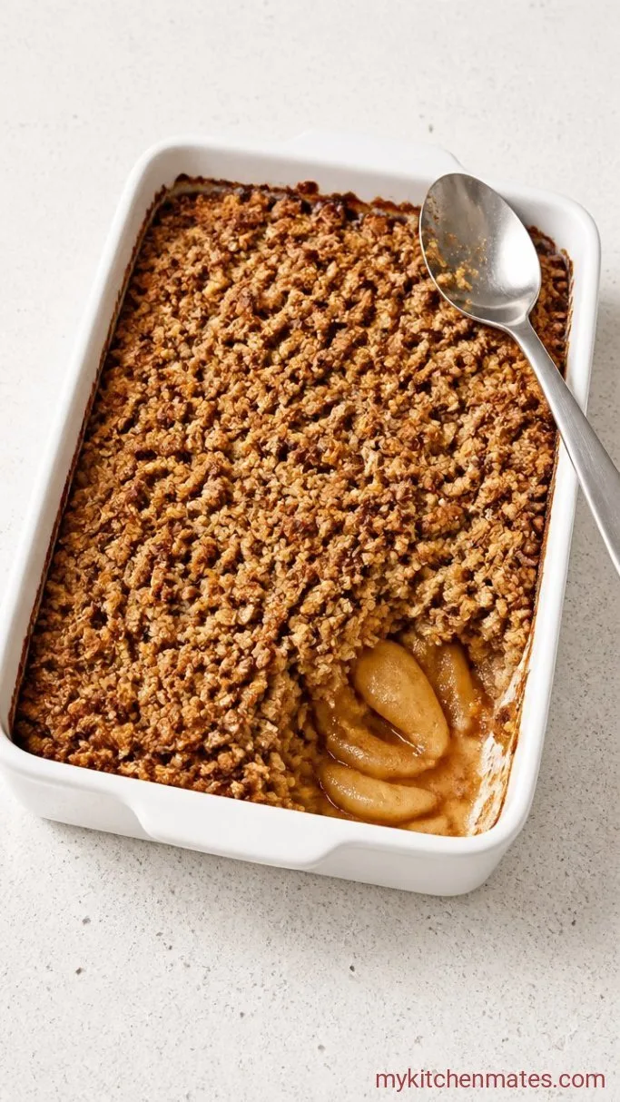 Dairy-Free Apple Crisp with Crisp Oat Topping Step 4: Bake and Serve Warm