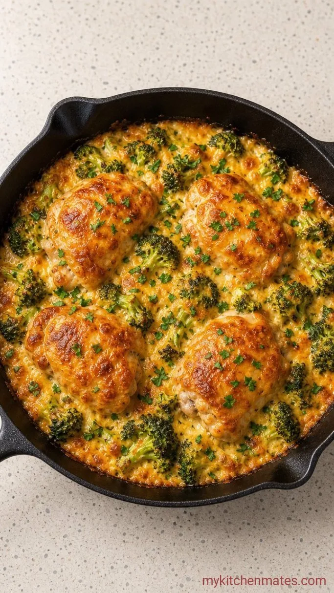 One-Pan Cheesy Chicken and Rice Bake Step 4: Bake and Serve