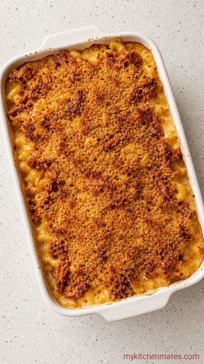 One-Pan BBQ Chicken Mac and Cheese Step 4: Bake and Serve