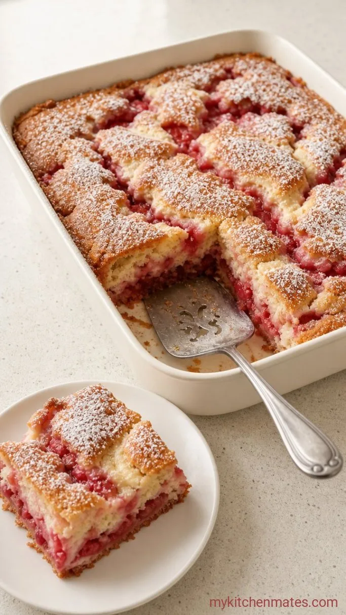 Easy Strawberry Earthquake Cake Step 4: Bake and Serve