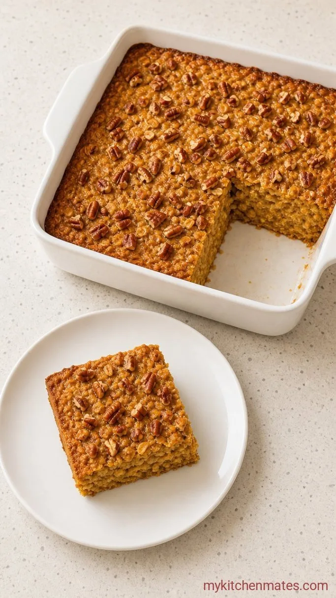 Hearty Pumpkin Baked Oatmeal Step 4: Bake and Serve