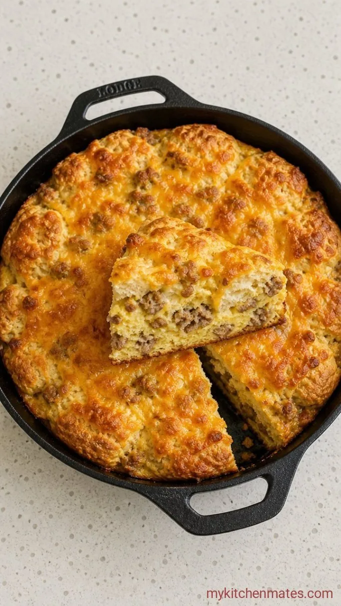 Make-Ahead Biscuit Breakfast Casserole Step 4: Bake and Serve