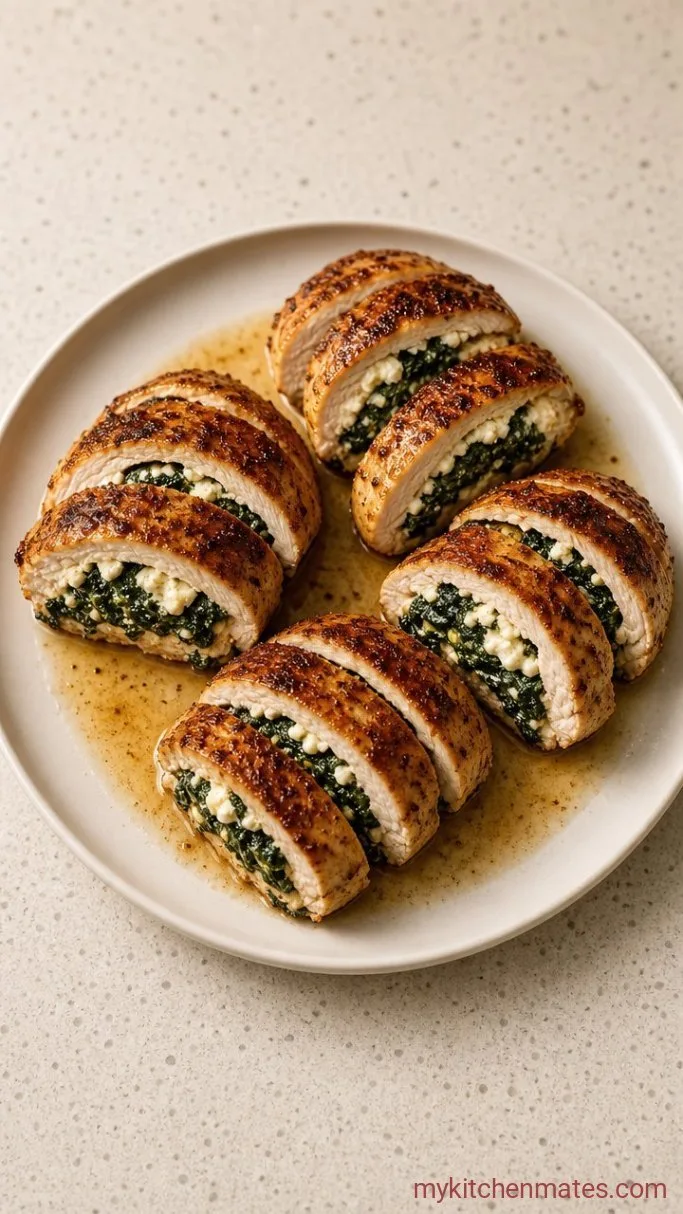 Juicy Spinach and Feta Stuffed Chicken Step 4: Bake and Slice the Chicken