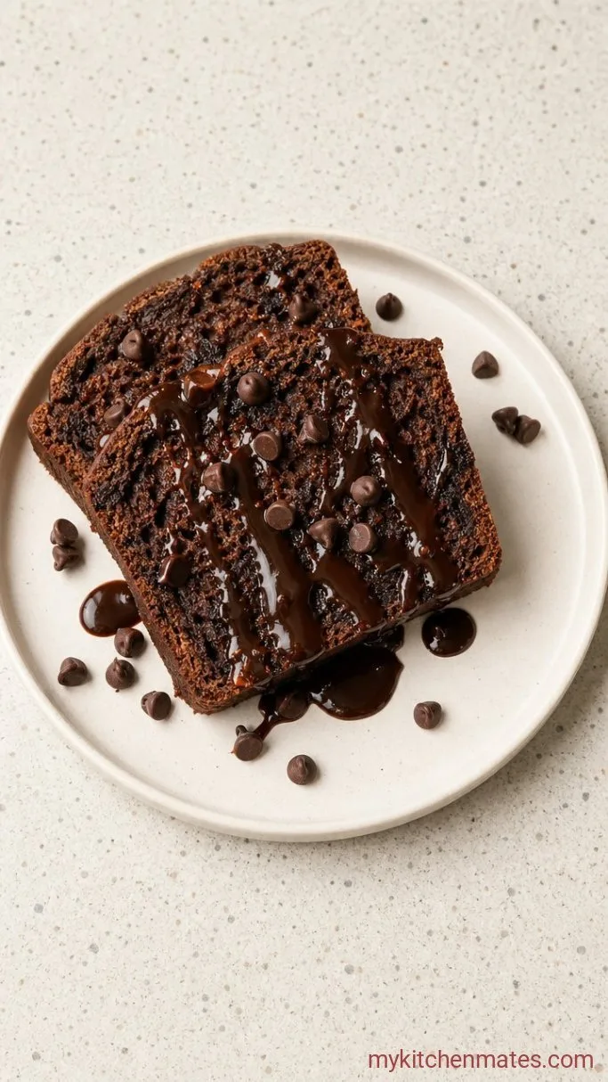 Hot Fudge Brownie Bread – Fudgy Loaf with Hot Fudge Ribbons Step 4: Bake and Slice