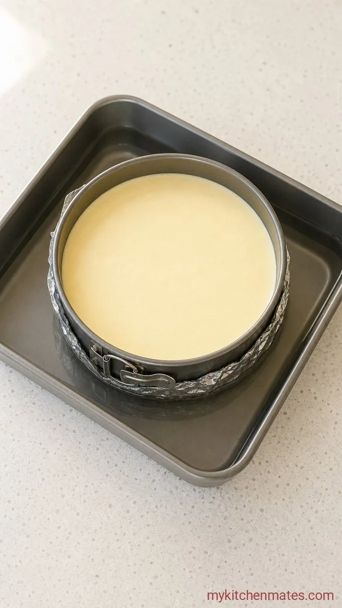 Cheesecake Factory Original Cheesecake Copycat Recipe Step 4: Bake in a Water Bath