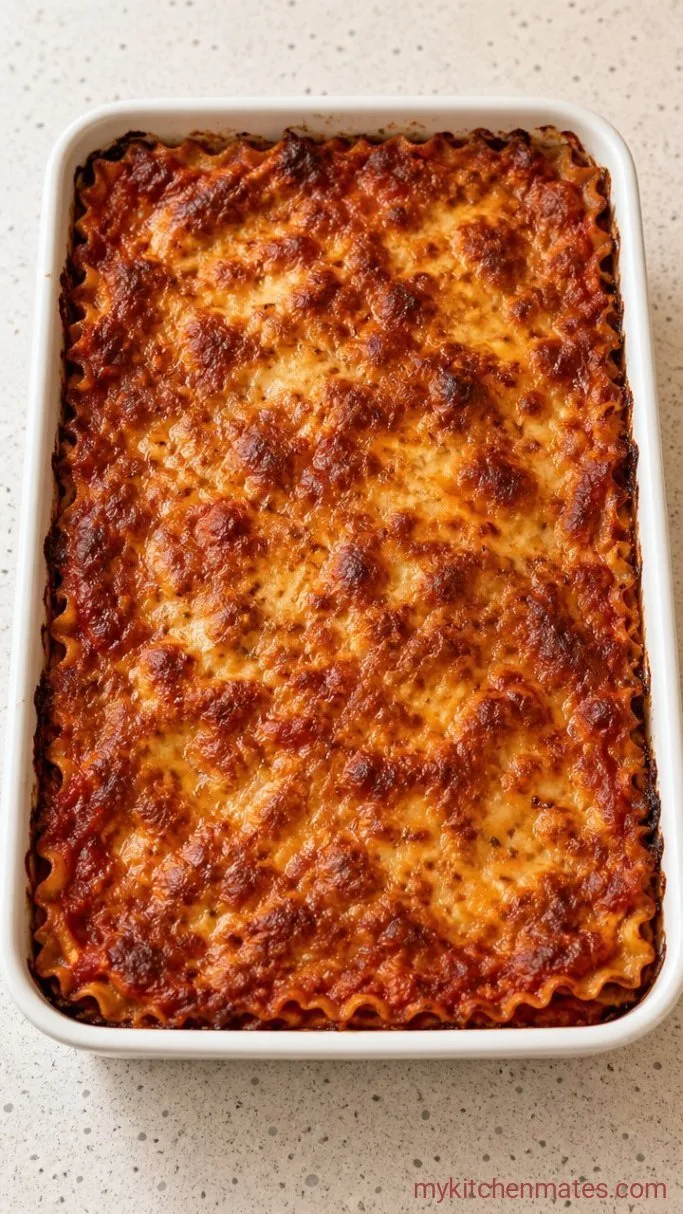 Creamy Vegan Lasagna Bake with Tofu Ricotta Step 4: Bake It Golden